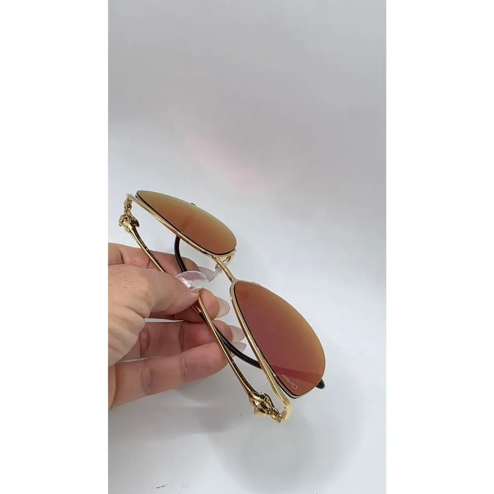Cartier Gold-tone Cat-Eye Tinted Sunglasses